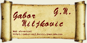 Gabor Miljković vizit kartica